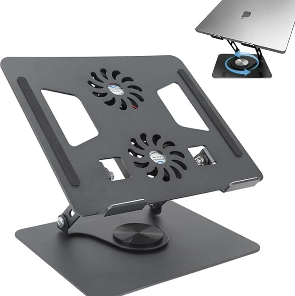 Soporte de Laptop Giratorio 360° c/n 2 Ventiladores