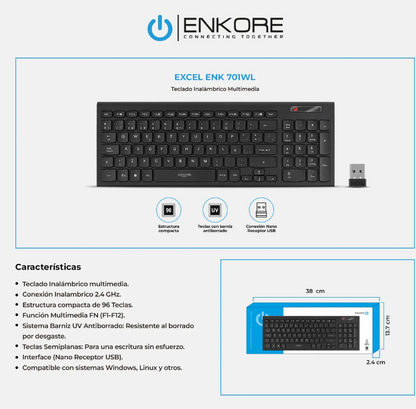 Teclado Numérico Inalámbrico + Mause