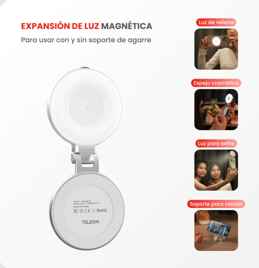 Gimbal: Mango de Agarre + Luz