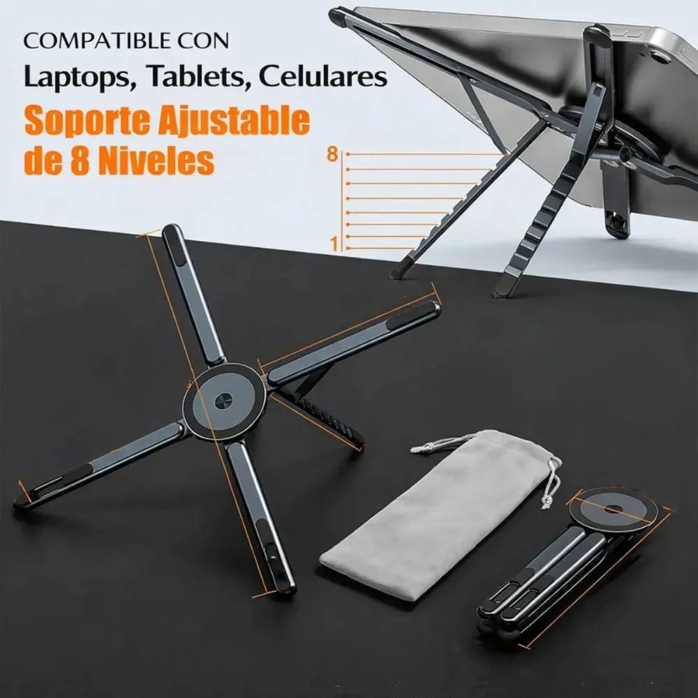 SOPORTE LAPTOP 3 EN 1 PLEGABLE